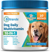 5STRANDS - 5Strands Dog Multivitamin Chews 10-in-1 Vitamins & Postbiotics Peanut Butter 90 Masticables - The Red Vitamin MX - Multivitamínicos Para Perros - {{ shop.shopifyCountryName }}