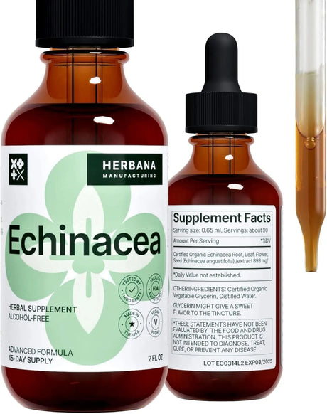 HERBANA - Herbana Echinacea Liquid Extract 2 Fl.Oz. - The Red Vitamin MX - Suplementos Alimenticios - {{ shop.shopifyCountryName }}