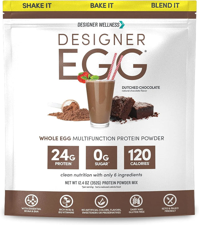 DESIGNER WELLNESS - Designer Wellness Designer Egg Natural Egg Yolk & Egg White Protein Powder Dutch Chocolate 352Gr. - The Red Vitamin MX - Suplementos Alimenticios - {{ shop.shopifyCountryName }}