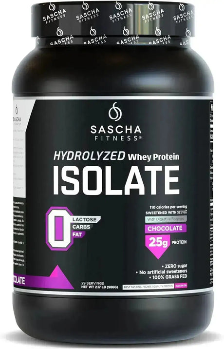 SASCHA FITNESS - SASCHA FITNESS Hydrolyzed Whey Protein Isolate Grass-Fed Chocolate 986Gr. - The Red Vitamin MX - Suplementos Alimenticios - {{ shop.shopifyCountryName }}