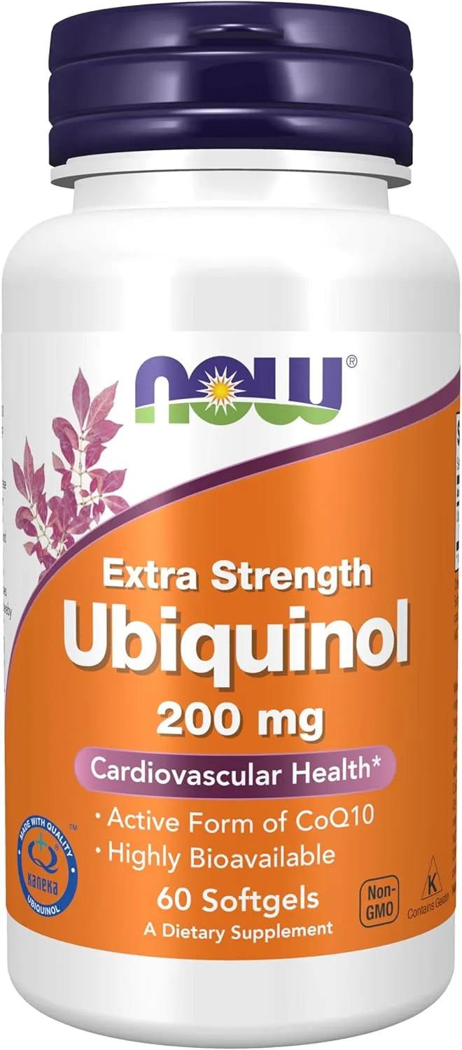 NOW SUPPLEMENTS - NOW Supplements Ubiquinol 200Mg. 60 Capsulas Blandas - The Red Vitamin MX - Suplementos Alimenticios - {{ shop.shopifyCountryName }}