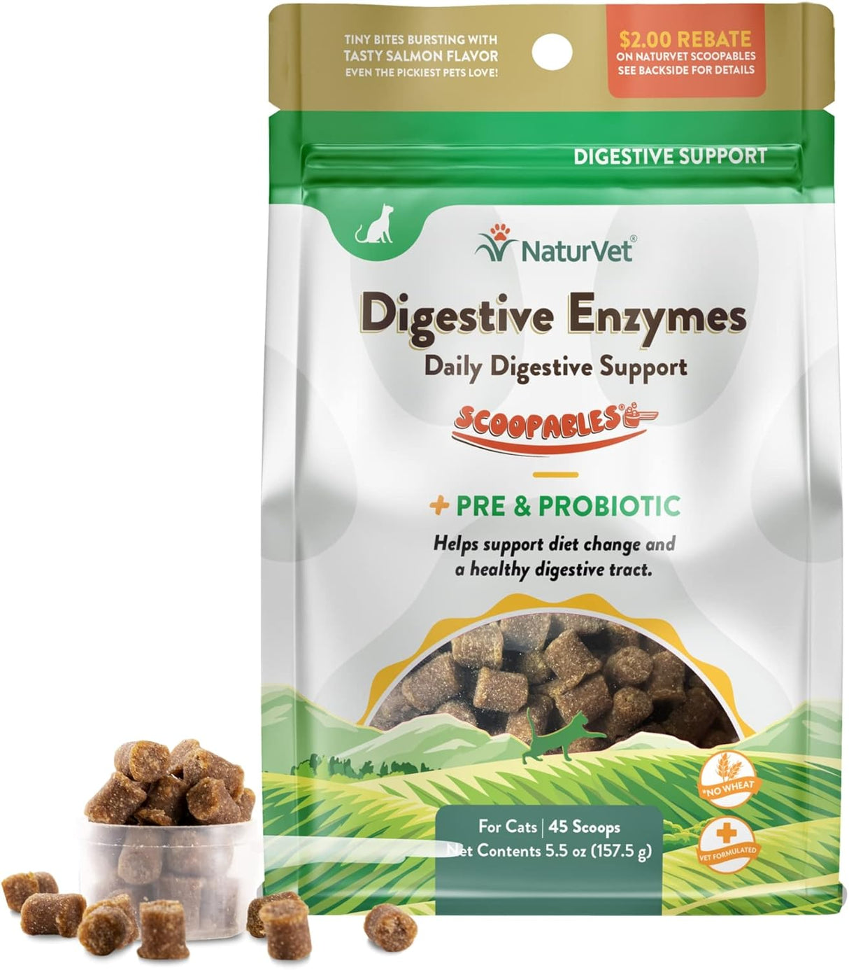 NaturVet Scoopables Cat Digestive Support 157Gr.