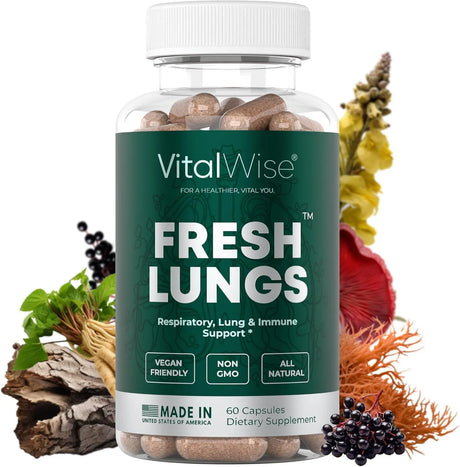 VITALWISE - VitalWise Fresh Lungs Lung Detox and Cleanse 60 Capsulas - The Red Vitamin MX - Suplementos Alimenticios - {{ shop.shopifyCountryName }}