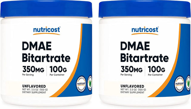 NUTRICOST - Nutricost Pure DMAE-Bitartrate Powder 100Gr. 2 Pack - The Red Vitamin MX - Suplementos Alimenticios - {{ shop.shopifyCountryName }}