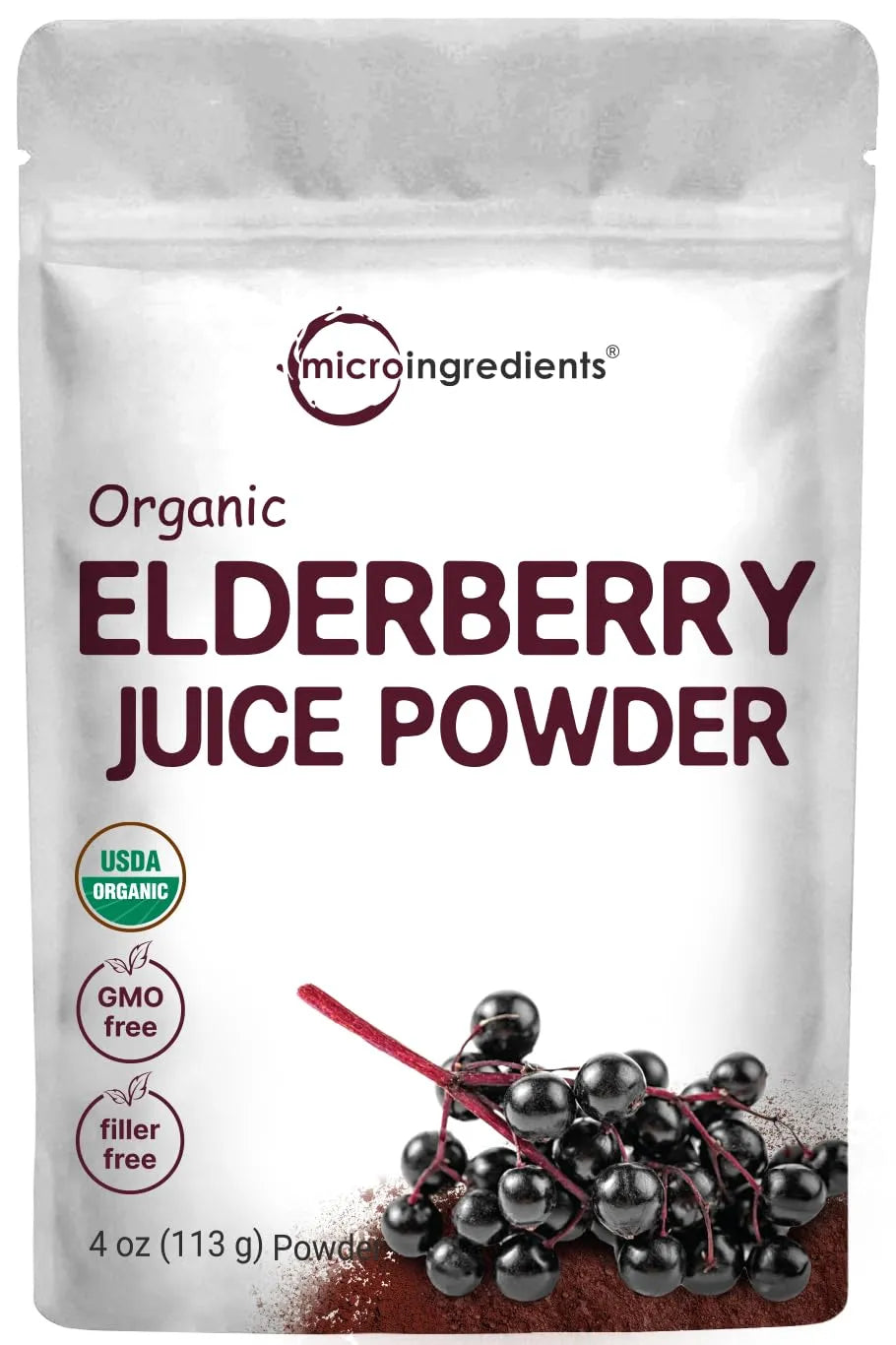 MICRO INGREDIENTS - Micro Ingredients Organic Elderberry Juice Powder 113Gr. - The Red Vitamin MX - Suplementos Alimenticios - {{ shop.shopifyCountryName }}