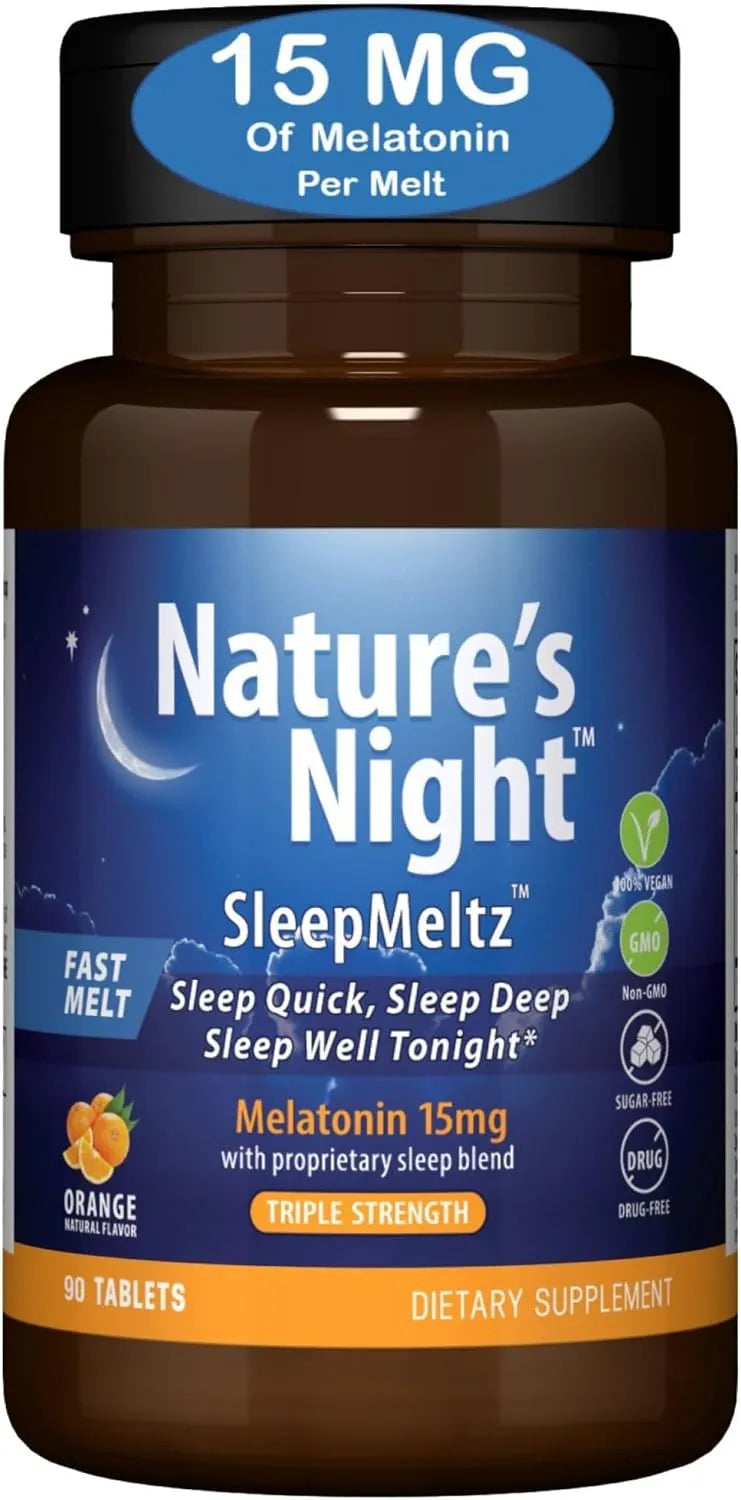 NATURE'S NIGHT - Nature's Night Triple Strength Quick Dissolve Melatonin 15Mg. 90 Tabletas - The Red Vitamin MX - Suplementos Alimenticios - {{ shop.shopifyCountryName }}