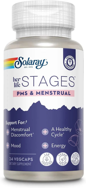 SOLARAY - SOLARAY PMS & Menstrual her life STAGES 24 Capsulas - The Red Vitamin MX - Suplementos Alimenticios - {{ shop.shopifyCountryName }}