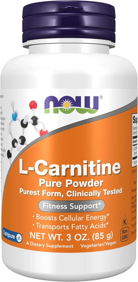 NOW SUPPLEMENTS - NOW Supplements L-Carnitine Pure Powder 85Gr. - The Red Vitamin MX - Suplementos Alimenticios - {{ shop.shopifyCountryName }}