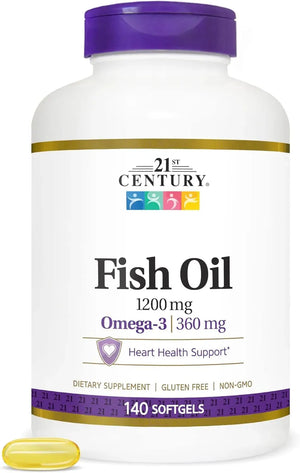 21ST CENTURY - 21st Century Fish Oil 1200Mg. 140 Capsulas Blandas - The Red Vitamin MX - Suplementos Alimenticios - {{ shop.shopifyCountryName }}