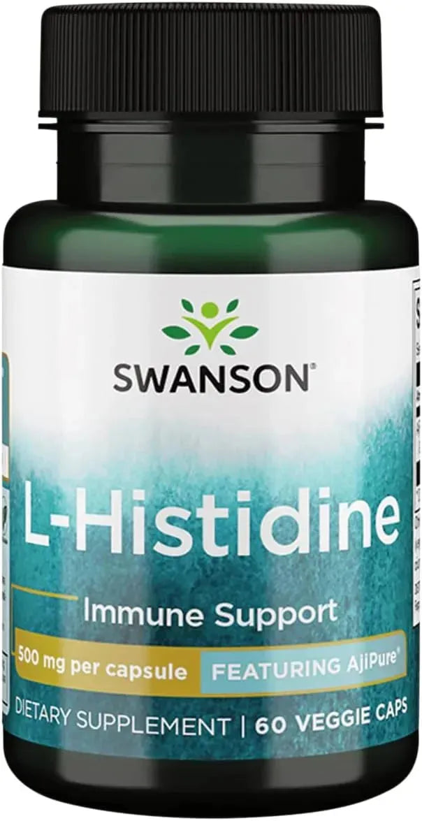 SWANSON - Swanson L-Histidine 500Mg. 60 Capsulas - The Red Vitamin MX - Suplementos Alimenticios - {{ shop.shopifyCountryName }}