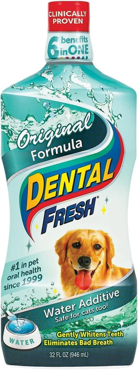 DENTAL FRESH - Dental Fresh Water Additive for Dogs Original Formula 946Ml. - The Red Vitamin MX - Cuidado Dental Para Perros - {{ shop.shopifyCountryName }}