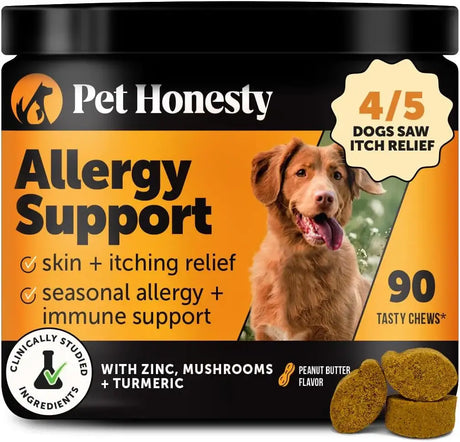 PET HONESTY - Pet Honesty Dog Allergy Itch Relief Peanut Butter 90 Masticables - The Red Vitamin MX - Remedios Para La Picazón De Perros - {{ shop.shopifyCountryName }}