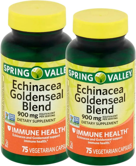 SPRING VALLEY - Spring Valley Echinacea Goldenseal Blend 900Mg. 75 Capsulas 2 Pack - The Red Vitamin MX - Suplementos Alimenticios - {{ shop.shopifyCountryName }}