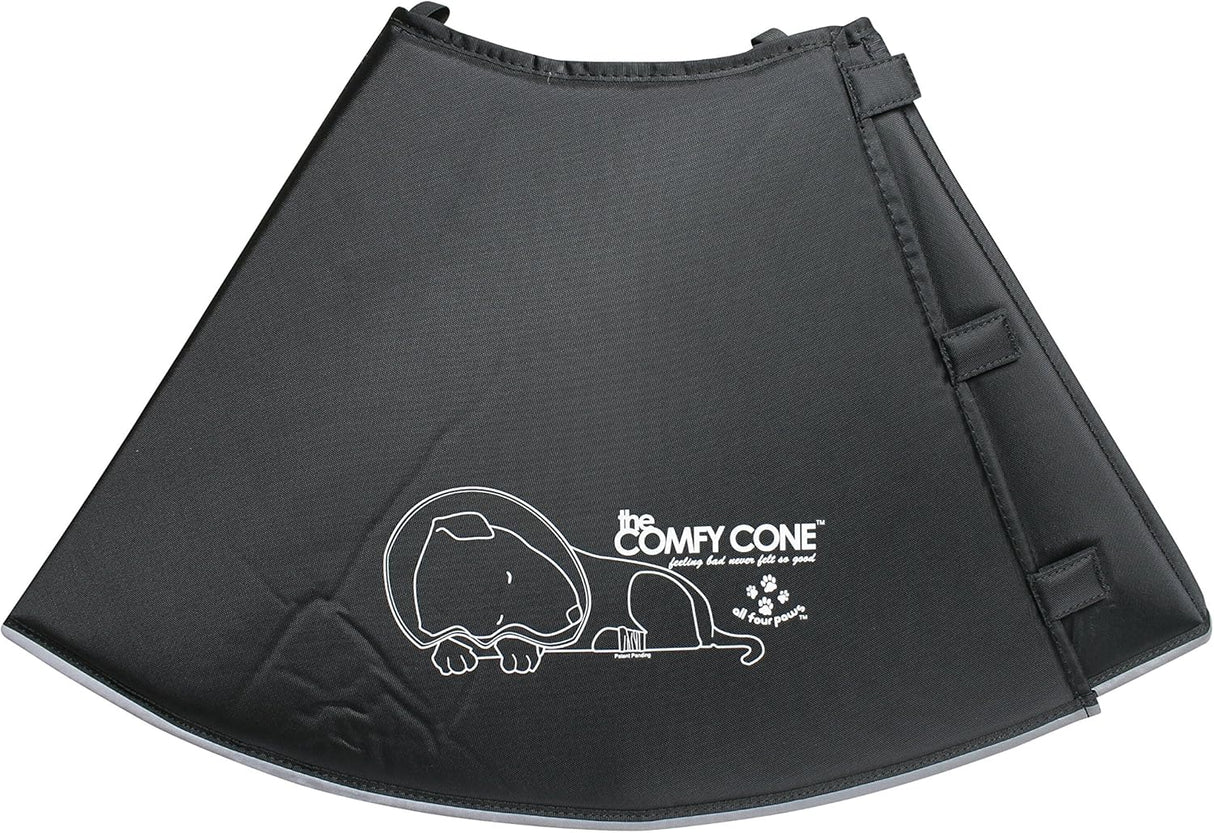All Four Paws Comfy Cone Pet Cone for Dogs BLACK XXLARGE