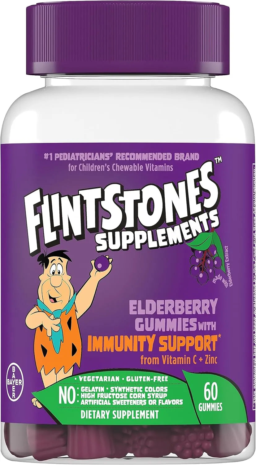 FLINTSTONES VITAMINS - Flintstones Vitamins Elderberry Gummies for Kids with Immunity Support 60 Gomitas - The Red Vitamin MX - Suplementos Alimenticios - {{ shop.shopifyCountryName }}