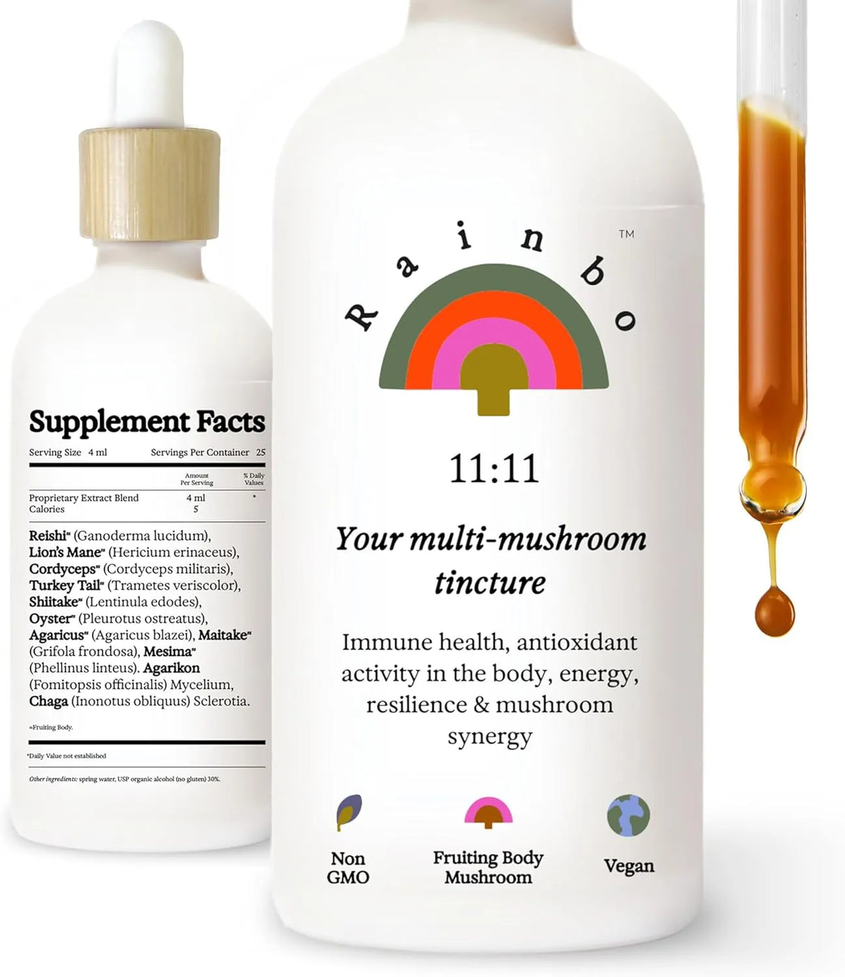 RAINBO - Rainbo 11:11 Multi Mushroom Tincture 3.4 Fl.Oz. - The Red Vitamin MX - Suplementos Alimenticios - {{ shop.shopifyCountryName }}
