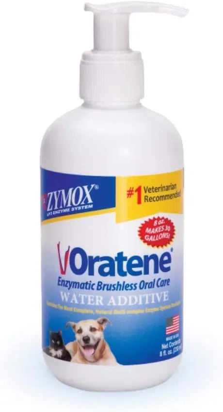 ZYMOX - ZYMOX Oratene Enzymatic Brushless Oral Care Water Additive 8 Oz. - The Red Vitamin MX - Cuidado Dental Para Perros - {{ shop.shopifyCountryName }}