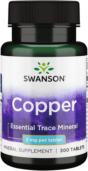 Swanson Copper Mineral 2Mg. 300 Tabletas