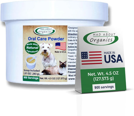 MAD ABOUT ORGANICS - Mad About Organics Dog or Cat Oral Care Powder 127Gr. - The Red Vitamin MX - Cuidado Dental Para Perros - {{ shop.shopifyCountryName }}