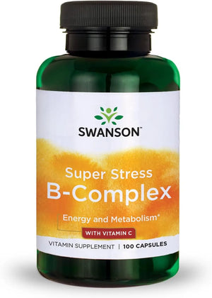 SWANSON - Swanson Vitamin B-Complex w/Vitamin C 100 Capsulas - The Red Vitamin MX - Suplementos Alimenticios - {{ shop.shopifyCountryName }}