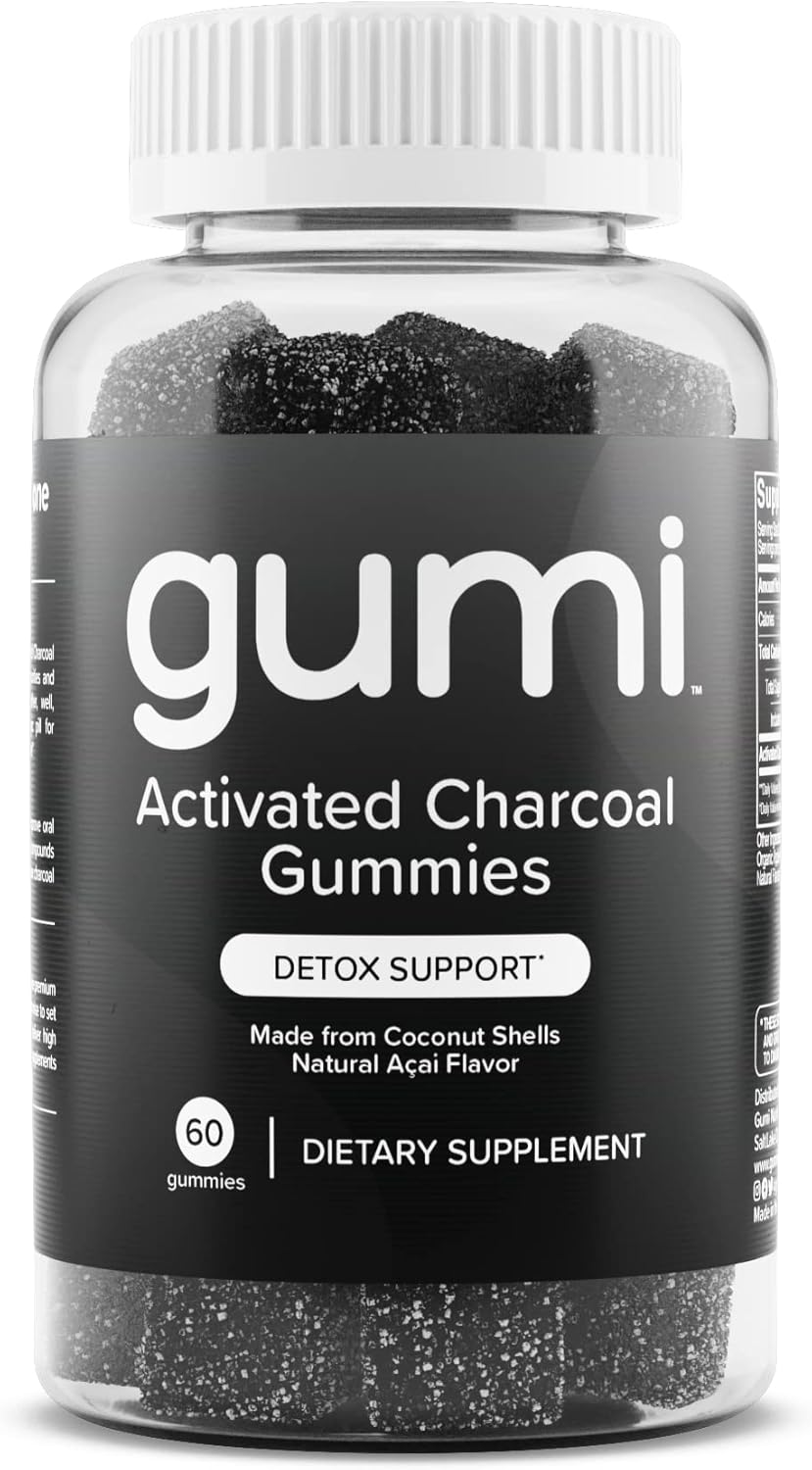 gumi Nutrition Coconut Activated Charcoal Gummies 60 Gomitas