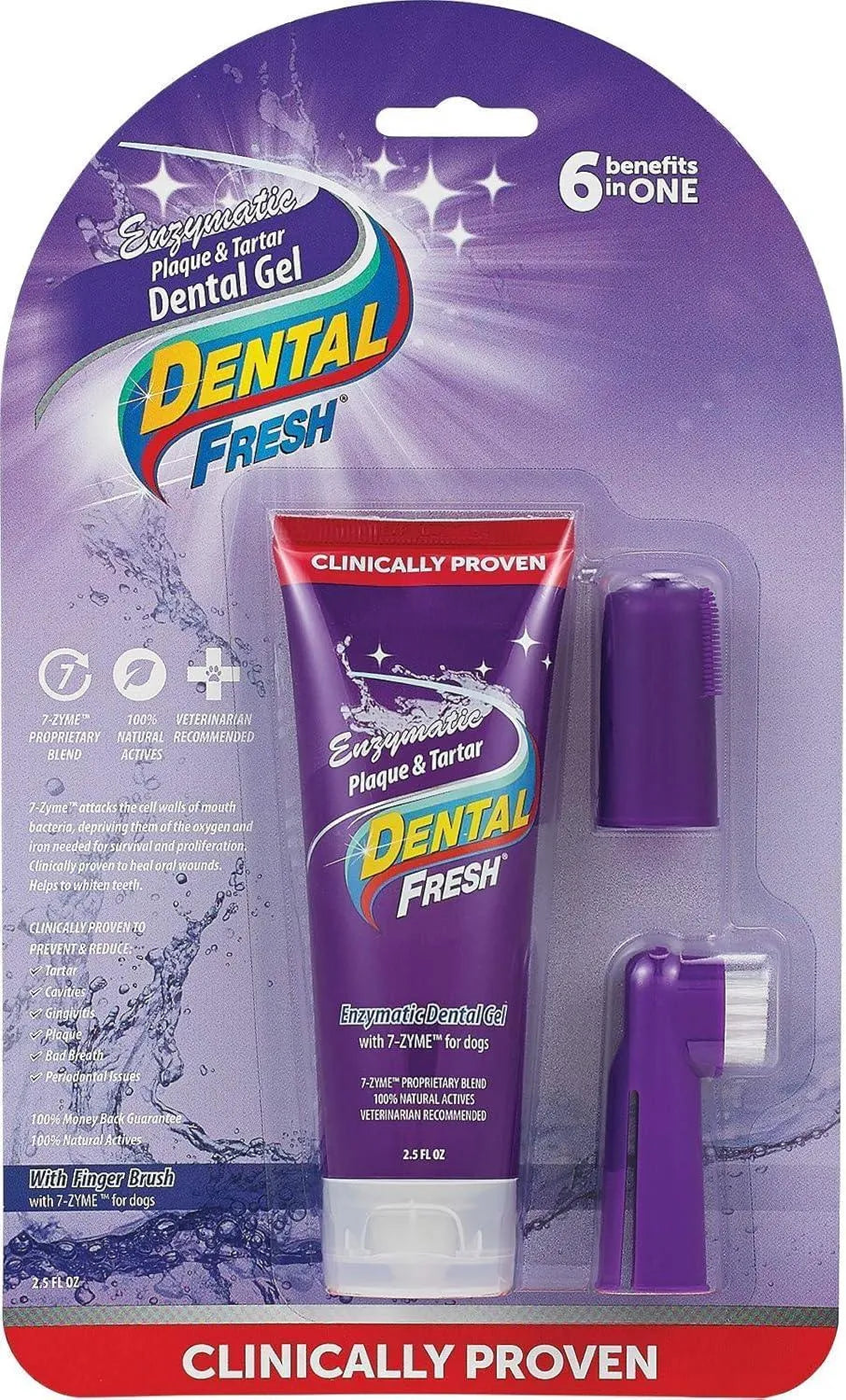 DENTAL FRESH - Dental Fresh Enzymatic Gel Finger Toothbrush Kit for Dogs 2.5 Oz. - The Red Vitamin MX - Cuidado Dental Para Perros - {{ shop.shopifyCountryName }}