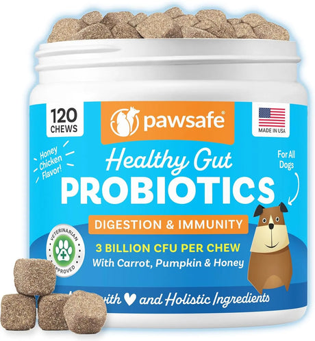 PAWSAFE - PawSafe Dog Probiotics Honey Chicken Flavor 120 Masticables - The Red Vitamin MX - Probióticos Para Perros - {{ shop.shopifyCountryName }}
