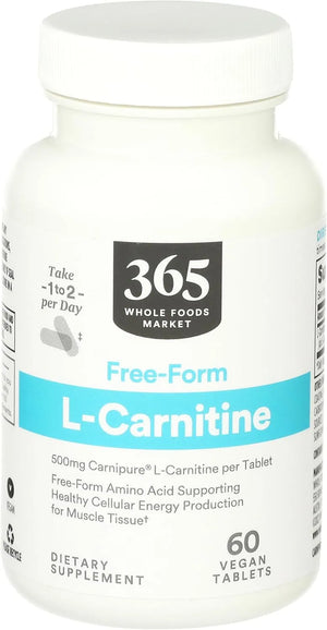 365 - 365 by Whole Foods Market Free-Form L-Carnitine 500Mg. 60 Tabletas - The Red Vitamin MX - Suplementos Alimenticios - {{ shop.shopifyCountryName }}