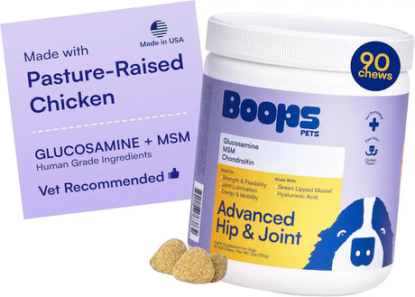 BOOPS PETS - Boops Pets Advanced Hip & Joint Supplement for Dogs 90 Masticables - The Red Vitamin MX - Cuidado De Cadera Y Articulaciones Para Perros - {{ shop.shopifyCountryName }}