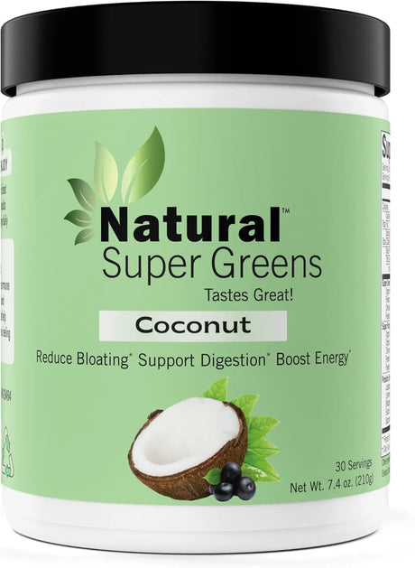 NATURAL VITAMINS - Natural Vitamins Natural Super Greens Powder 30 Servicios Coconut 210Gr. - The Red Vitamin MX - Suplementos Alimenticios - {{ shop.shopifyCountryName }}