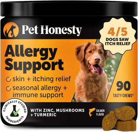 PET HONESTY - Pet Honesty Dog Allergy Itch Relief Salmon 90 Masticables - The Red Vitamin MX - Remedios Para La Picazón De Perros - {{ shop.shopifyCountryName }}