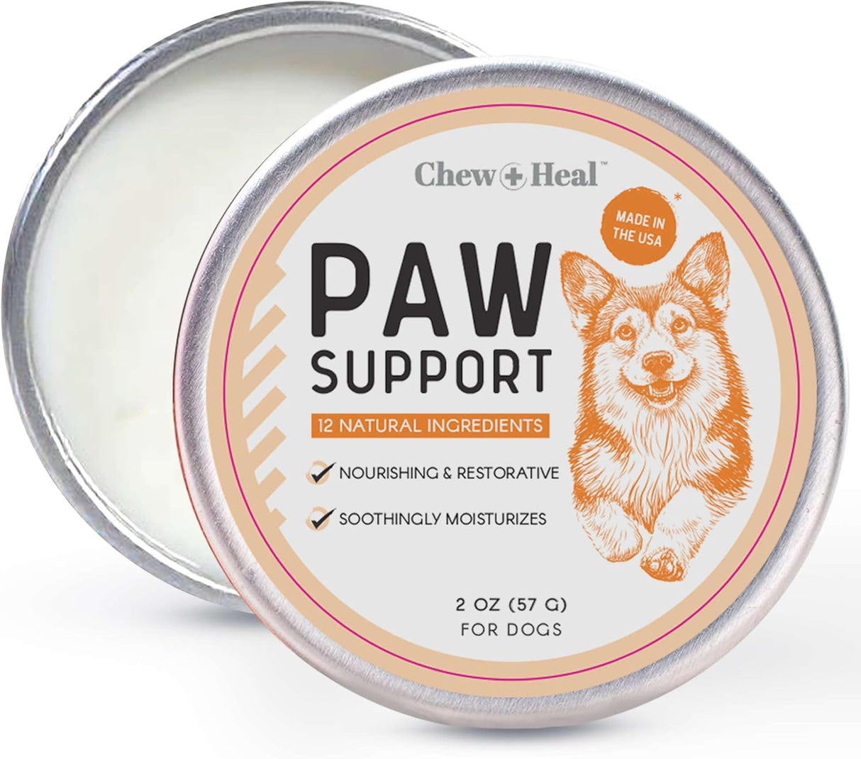 Chew + Heal Labs Dog Paw Balm 2 Oz.