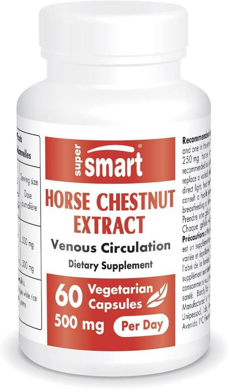 SUPER SMART - Supersmart Horse Chestnut Extract 500Mg. 60 Capsulas - The Red Vitamin MX - Suplementos Alimenticios - {{ shop.shopifyCountryName }}