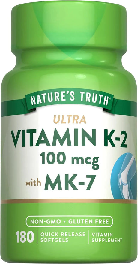 NATURE'S TRUTH - Nature's Truth Vitamin K2 MK-7 180 Capsulas Blandas - The Red Vitamin MX - Suplementos Alimenticios - {{ shop.shopifyCountryName }}