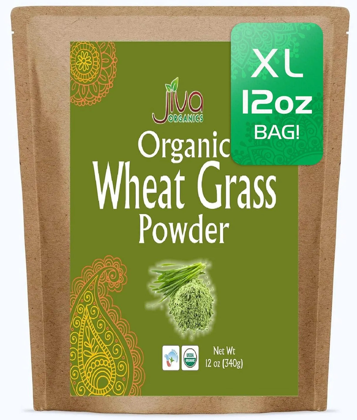 JIVA ORGANICS - Jiva Organics Wheatgrass Juice Powder 340Gr. - The Red Vitamin MX - Suplementos Alimenticios - {{ shop.shopifyCountryName }}