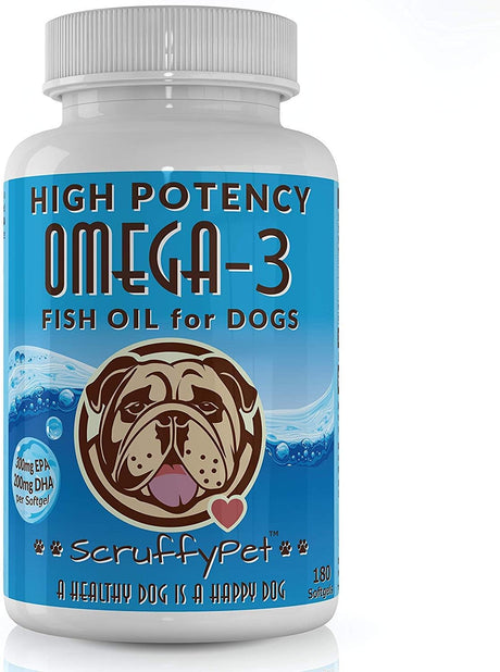 SCRUFFYPET - ScruffyPet Pure Omega 3 Wild Fish Oil for Dogs with Vitamin E 180 Capsulas Blandas - The Red Vitamin MX - Aceite De Pescado Para Perros - {{ shop.shopifyCountryName }}