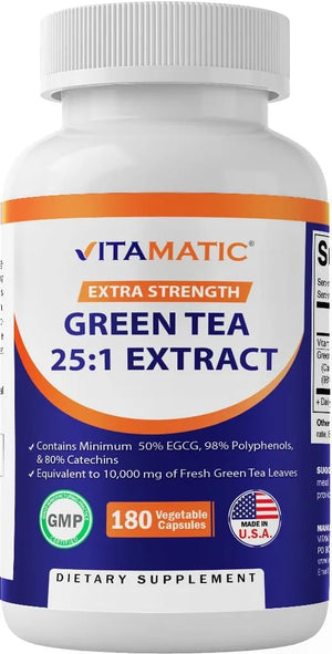 VITAMATIC - Vitamatic Green Tea Extract with Vitamin C 180 Capsulas - The Red Vitamin MX - Suplementos Alimenticios - {{ shop.shopifyCountryName }}