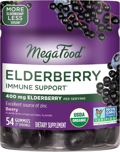 MEGAFOOD - Megafood Organic Elderberry Immune Support Gummies 54 Gomitas - The Red Vitamin MX - Suplementos Alimenticios - {{ shop.shopifyCountryName }}