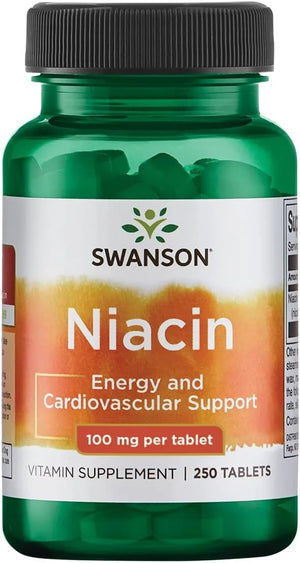 SWANSON - Swanson Niacin 100Mg. 250 Tabletas - The Red Vitamin MX - Suplementos Alimenticios - {{ shop.shopifyCountryName }}