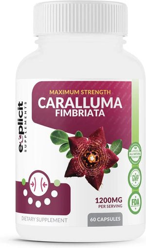 EXPLICIT SUPPLEMENTS - eXplicit Supplements Pure Caralluma Fimbriata 1200Mg. 60 Capsulas - The Red Vitamin MX - Suplementos Alimenticios - {{ shop.shopifyCountryName }}