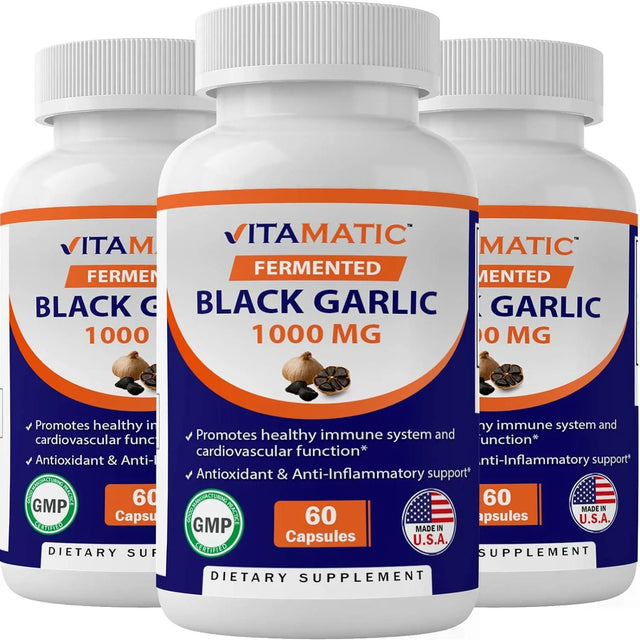 VITAMATIC - Vitamatic Fermented Black Garlic Extract 1000Mg. 60 Capsulas 3 Pack - The Red Vitamin MX - Suplementos Alimenticios - {{ shop.shopifyCountryName }}