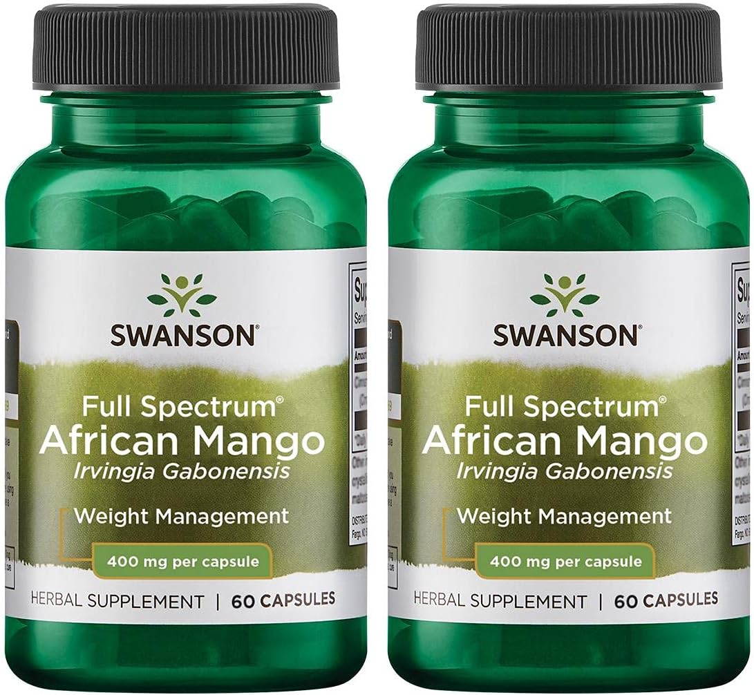 Swanson Full Spectrum African Mango 400Mg. 60 Capsulas 2 Pack
