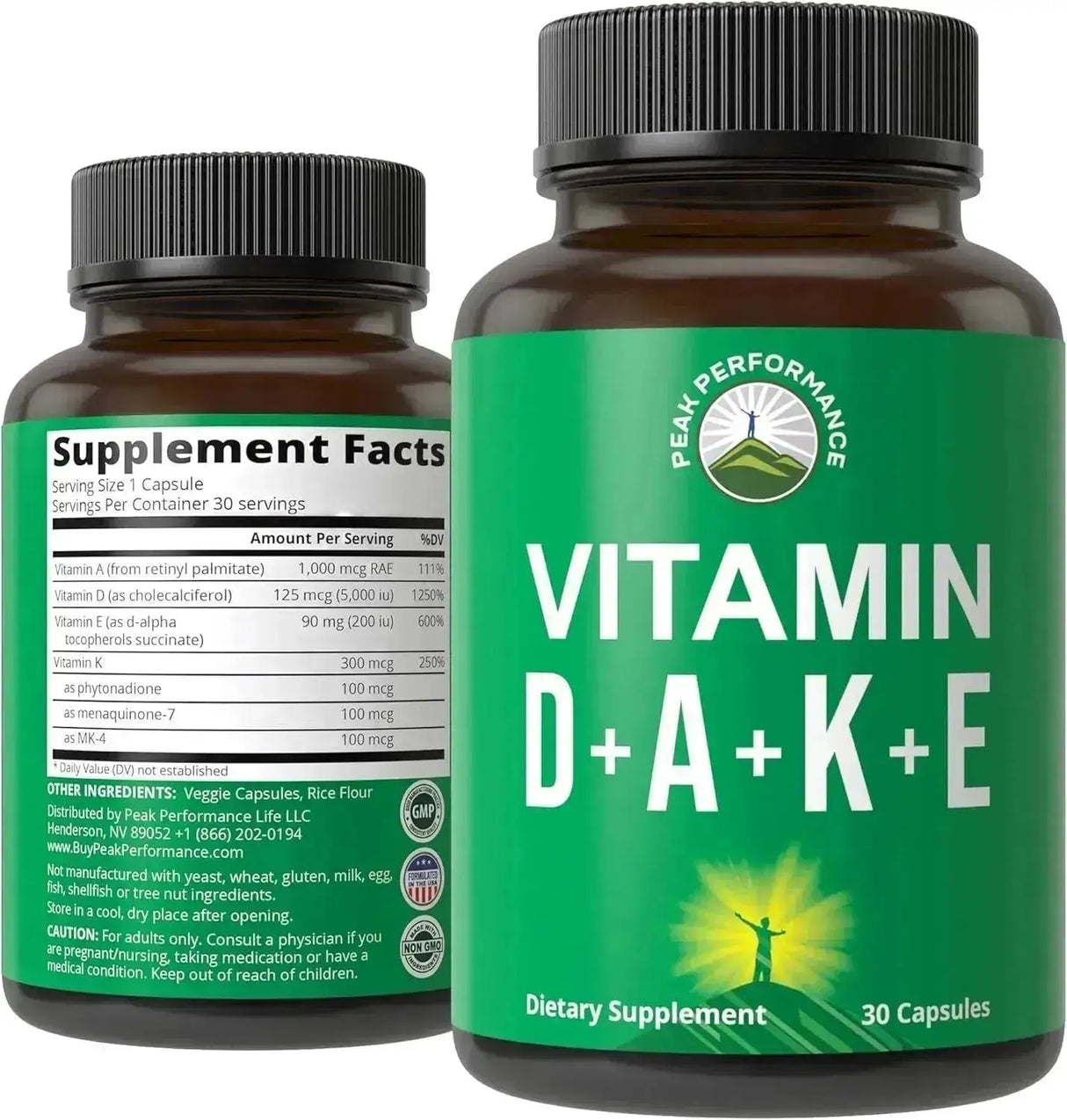 PEAK PERFORMANCE - Peak Performance DAKE Vitamin Supplement 30 Capsulas - The Red Vitamin MX - Suplementos Alimenticios - {{ shop.shopifyCountryName }}