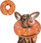 Toptakeit Elevated Inflatable Dog Collar ORANGE SMALL