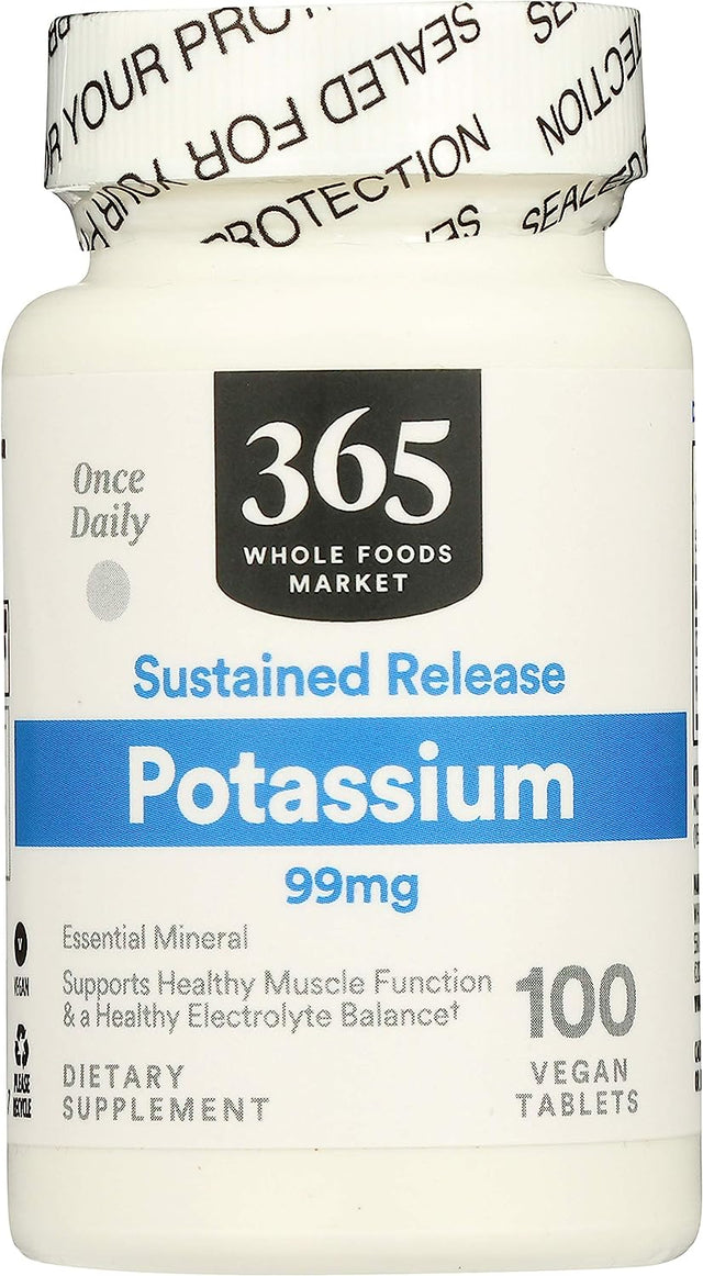 365 by Whole Foods Market Potassium 99Mg. 100 Tabletas - The Red Vitamin MX - Suplementos Alimenticios - 365