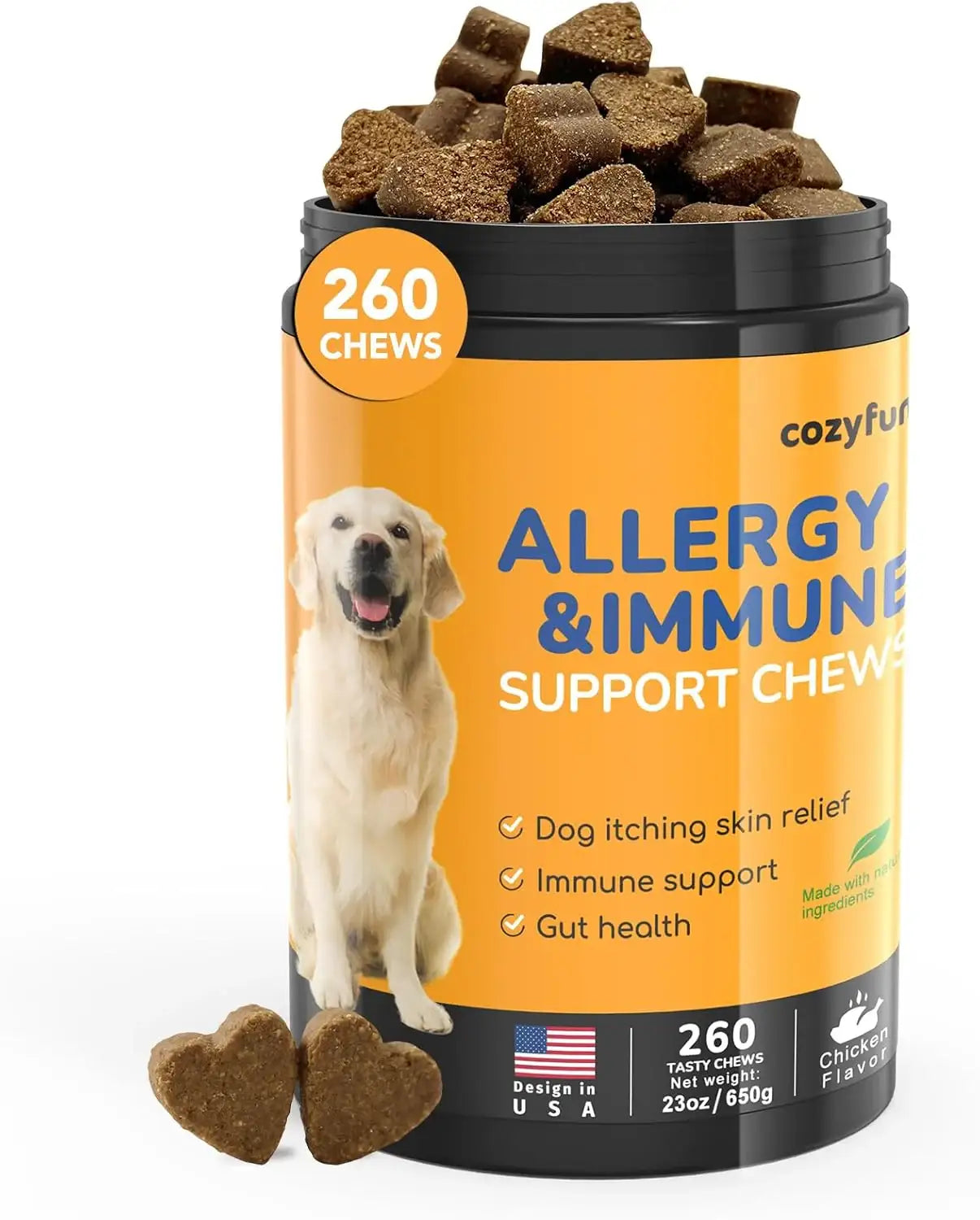 COZYFUN - Cozyfun Dog Allergy Chews 260 Masticables - The Red Vitamin MX - Remedios Para La Picazón De Perros - {{ shop.shopifyCountryName }}