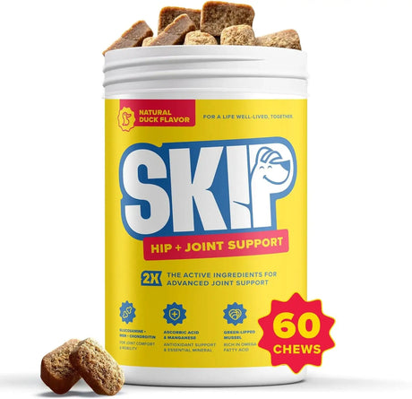 SKIP - SKIP Dog Hip and Joint Supplement 60 Masticables - The Red Vitamin MX - Cuidado De Cadera Y Articulaciones Para Perros - {{ shop.shopifyCountryName }}