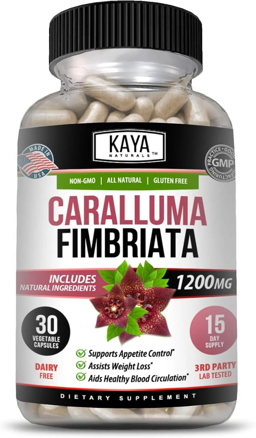 KAYA NATURALS - Kaya Naturals Caralluma Fimbriata 1200Mg. 30 Capsulas - The Red Vitamin MX - Suplementos Alimenticios - {{ shop.shopifyCountryName }}