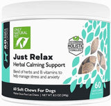 Only Natural Pet Just Relax Herbal Calming Soft Chews for Dogs 60 Masticables