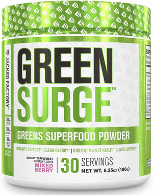 JACKED FACTORY - Jacked Factory Green Surge Green Superfood Powder 30 Servicios Mixed Berry 180Gr. - The Red Vitamin MX - Suplementos Alimenticios - {{ shop.shopifyCountryName }}